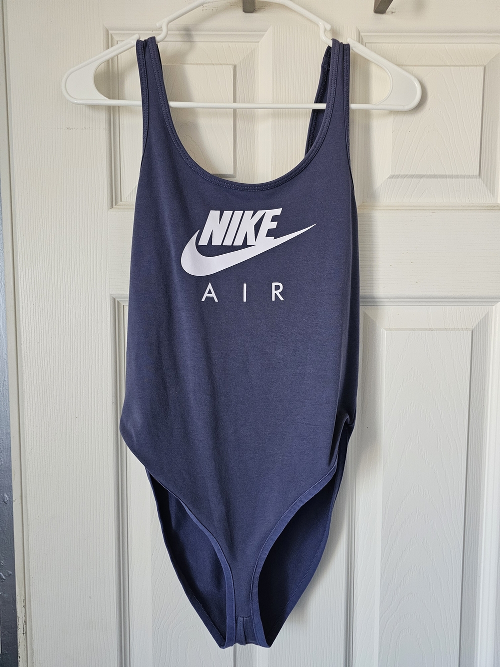 Women's Navy One-Piece Bodysuit with White Nike Air Logo